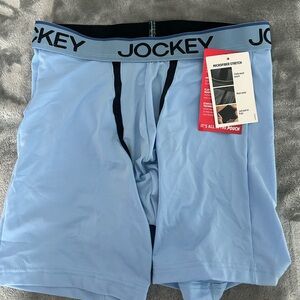 Jockey Blue Boxer Briefs with Branded Waistband